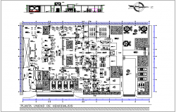 Unit plan of  hem dialyses hospital with elevation view dwg file