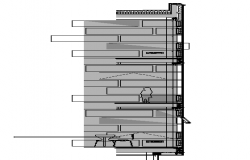 Wall Construction of Office dwg file. 