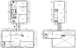 Wooden House Design and Elevation dwg file