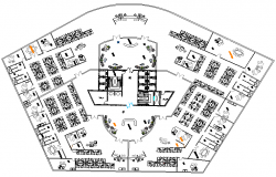 corporate office Layout plan dwg file