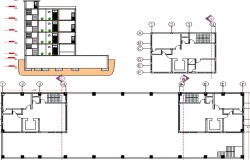 layout plan and elevation of building dwg file
