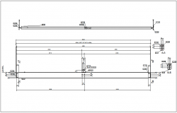 structural design view of beam detail dwg file