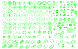 tree Blocks dwg file