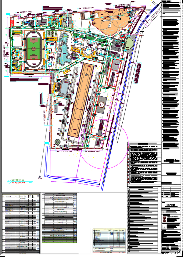 AutoCAD Master Plan of NSG Regional Hub with Road and Layout Details