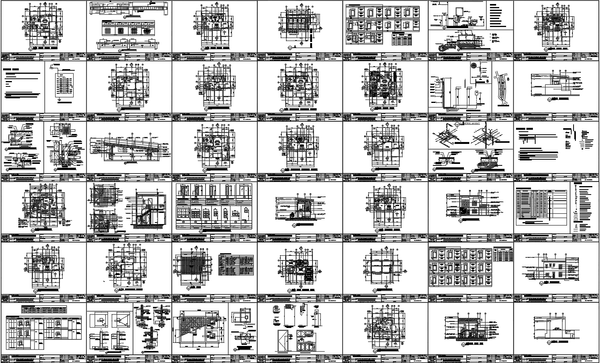 Contemporary 2 Storey Residential DWG Plan With Full Structural Layout