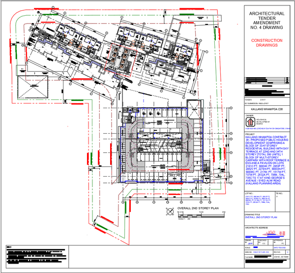 Public Housing Second Storey Layout Plan With Parking And Access