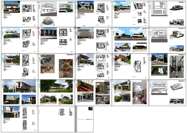 Architectural Bungalow Drawing With Floor Plan Elevation Sections