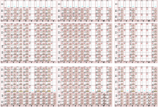 Architectural Window Schedule DWG with 1200 to 1650 mm Sizes