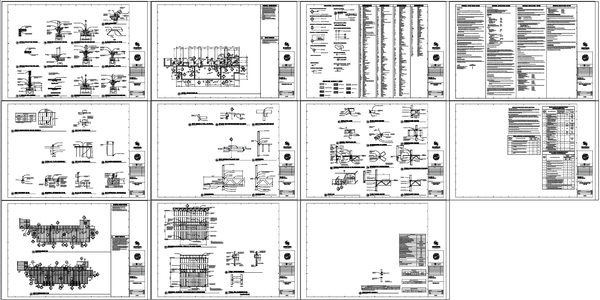 Building Structural Framing and Foundation Construction Drawings