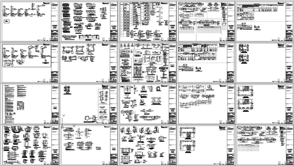 High Rise Office Tower Structural Plans Columns Beams Slabs DWG