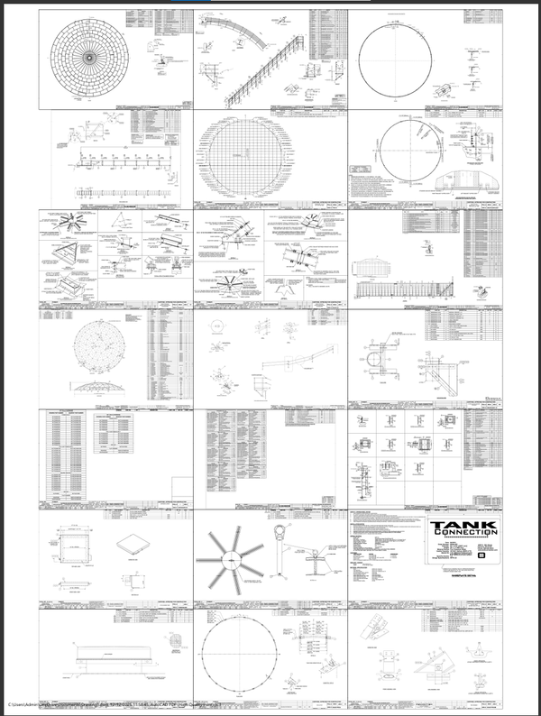 Industrial Storage Tank Construction Layout Full Structural Details