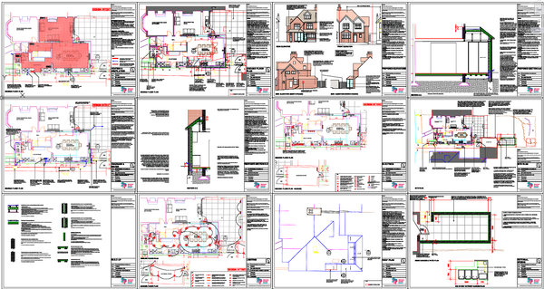 Residential Heating Ventilation Ground Floor Layout AutoCAD Drawing