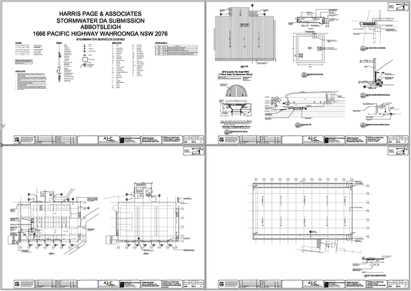 Stormwater Drainage Layout And Pit Details Plans DWG Drawing