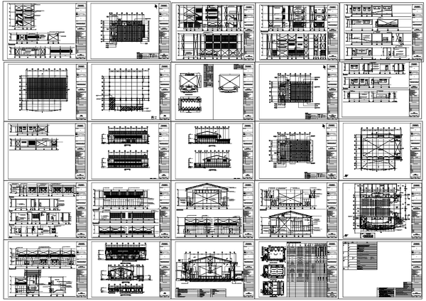 College Auditorium Building AutoCAD Drawing with Plans and Sections