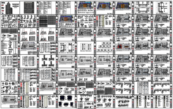 Commercial Basement Structural AutoCAD Drawing With Reinforcement