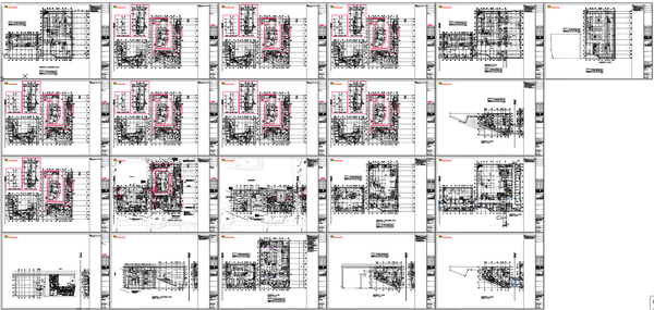 Comprehensive Building Layout and Structural Plan AutoCAD Design