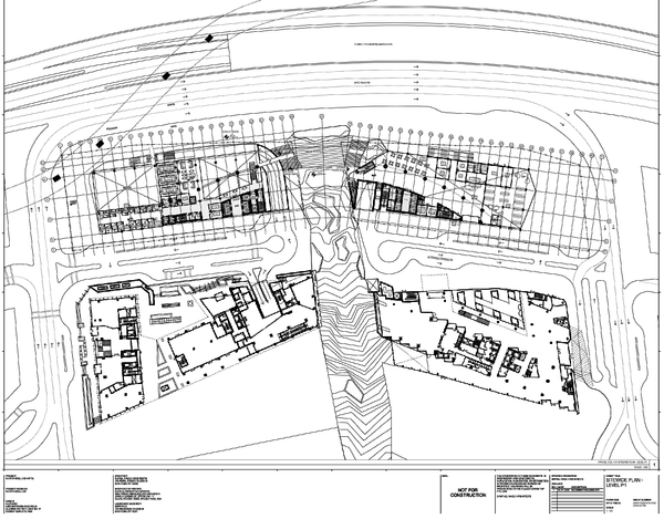 Comprehensive Site Plan for KAFD Parcel 2.06 Hotel – Level P1