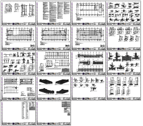 Comprehensive Structural Layout Plans with Details – AutoCAD Drawing