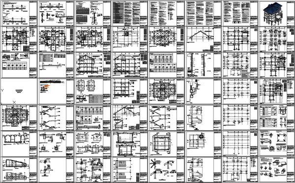 Detailed Structural Design and Building Layout with Reinforcement Plan