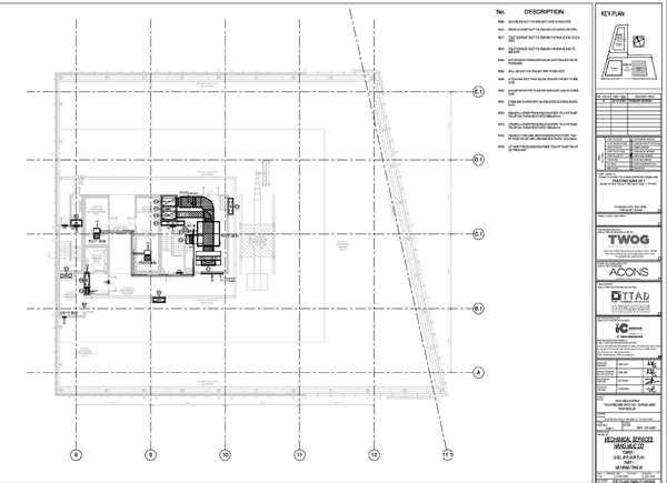 Level 26 Mechanical Services Layout Plan with HVAC Equipment