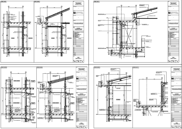 Multi-Storey Building Section Drawing with Accurate Dimensions