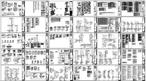 Municipal Site Detail DWG Plan 1220mm Footings Bollards Layout