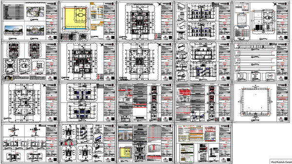 Residential Building Architectural and Structural Layout AutoCAD