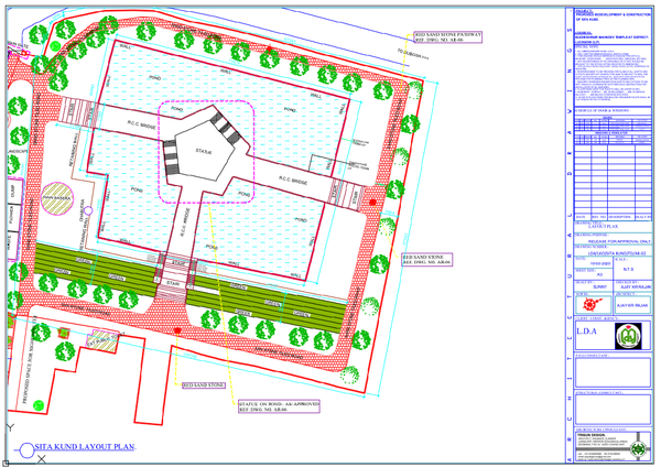 Sita Kund Layout Plan with Detailed Dimensions and Design Features