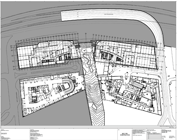 Sitewide Plan - Level B1 with Precise Measurements and Layout Details