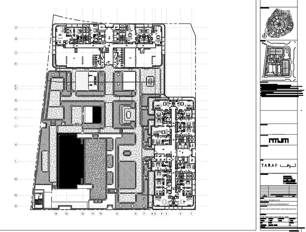 Sky Residences Lighting Layout Plan for Residential Floor Drawing