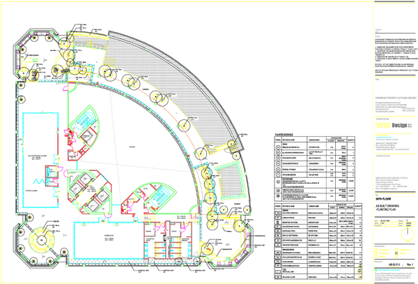 20th Floor Landscape Planting and Architectur Layout With Detailed