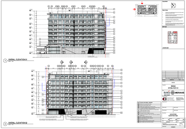 City Walk Plot 5 12 Building Elevations 1:200 Scale DWG File