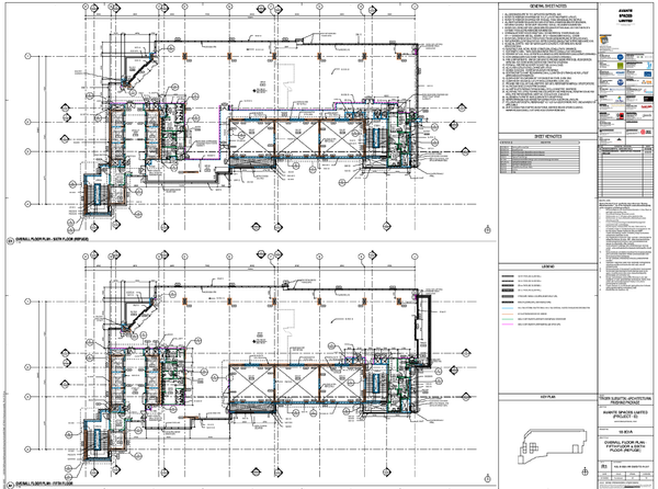 Commercial Building Centre Line Plan 58890x26440mm Layout plan