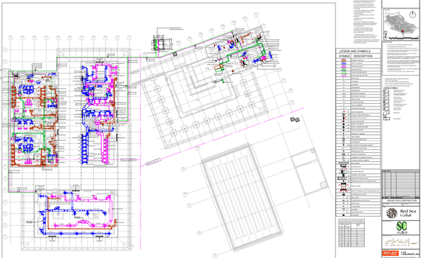 Ground Floor HVAC Master Plan 1100 Scale Club House DWG File