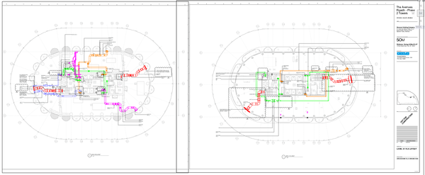 Level 31 Fire Life Safety Layout AutoCAD DWG for Twin Tower Plan