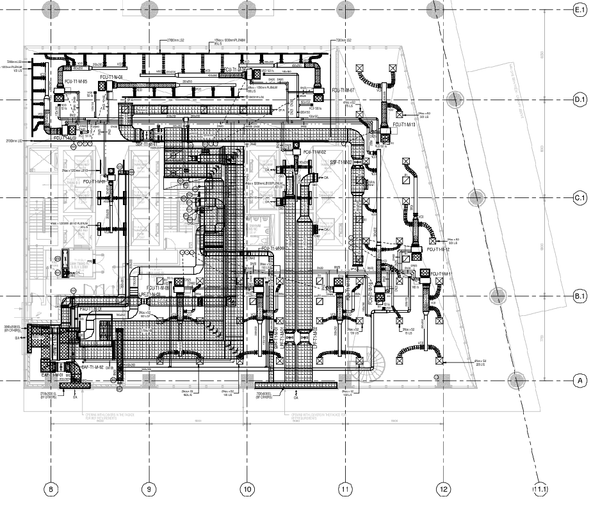 Mezzanine Floor HVAC Layout AutoCAD DWG Mechanical MEP Plans
