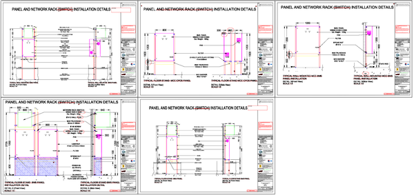 Panel Network Rack Installation Layout 800x1200 DWG Plan Detail