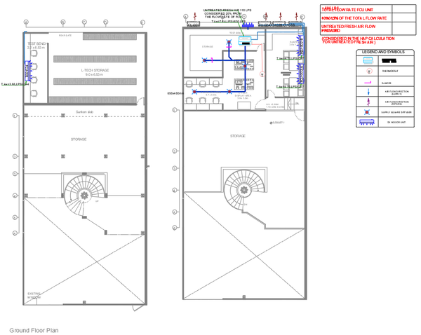 Proposed AC Layout with Storage and Test Bench Plan – AutoCAD DWG