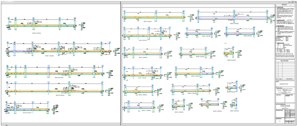 Structural Beam Reinforcement Layout DWG 200x300 300x450 Details