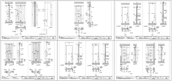 Architectural Door Elevation Section Frame Detail CAD Drawing