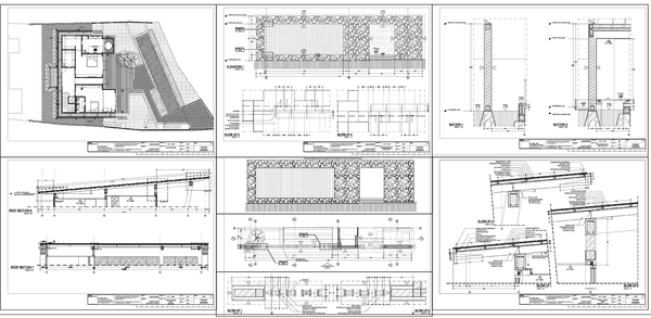 Architectural Partition Wall Elevation Section Detail CAD Drawing