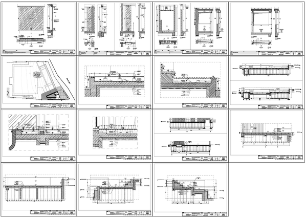 Architectural Wall Paneling And Partition Section Detail CAD Drawing