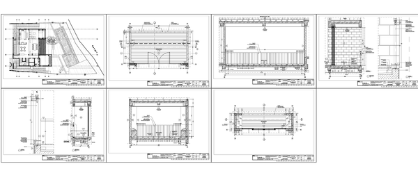 Balcony Railing Layout Plan Section Guardrail Detail CAD Drawing