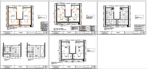 Bathroom 2.15m x 3.00m Layout Plan With Fixtures And Ceiling Design