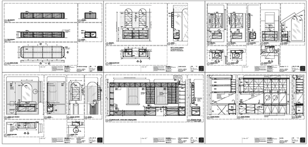 Bathroom Vanity Cabinet Elevation Plan Section Detail Drawing