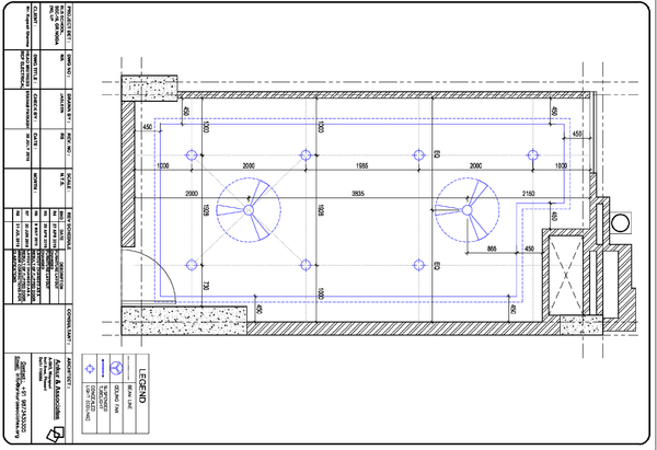 Ceiling Electrical Layout Plan 3835x2000 Lighting And Fan Design