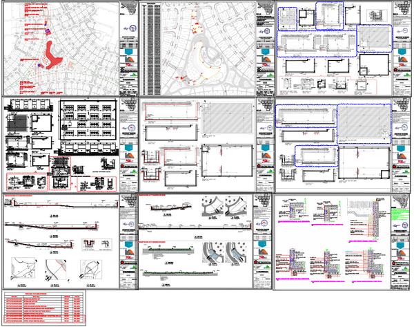 City Planning Layout Plot Development Road Section CAD Drawing