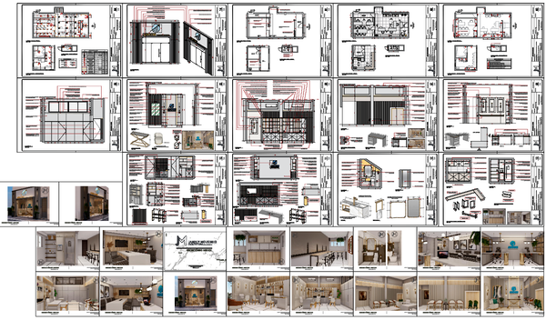 Corporate Office Interior Layout Elevation Furniture Details