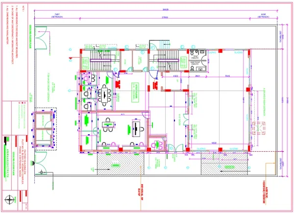Factory Building Ground Floor Layout 39929 27950 DWG Plan layout