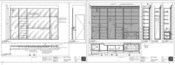 Gym Furniture Storage Mirror Wall Elevation Section Detail files